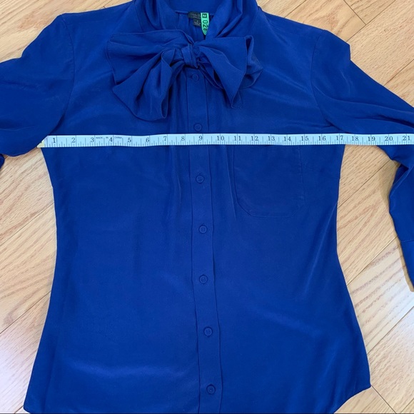 Aritzia Talula Babaton Blue Silk Blouse - Picture 10 of 12
